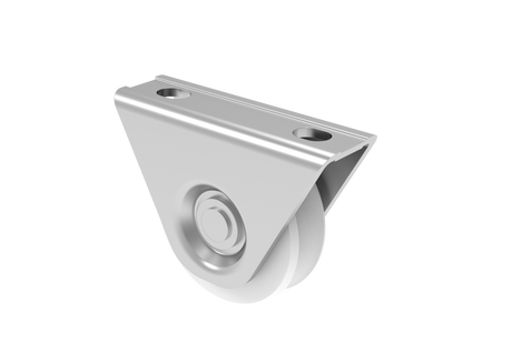 Pojezdové kolečko-U, INOX / NYLON, D80