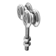 Pojezdový vozík čtyřkolečkový, Inox, 42x54mm