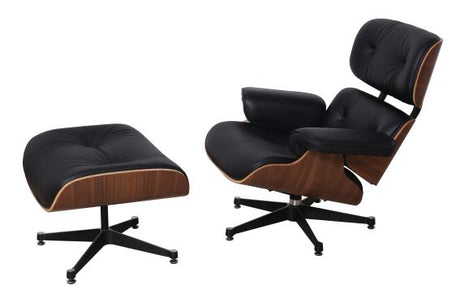 kožené křeslo Charles & Ray Eames replika ořech