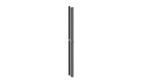 Sada hliníkového sloupku 50x60 a krytky pro zámkovou část - 1850mm R70