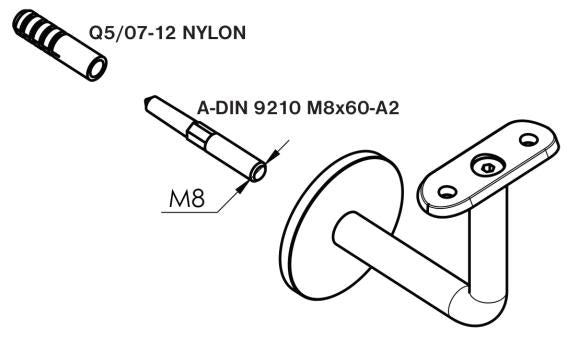 Madlo AISI304, 40x40mm/L1000mm