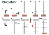 Nerezové zábradlí na schody, 6000x1000mm, VS