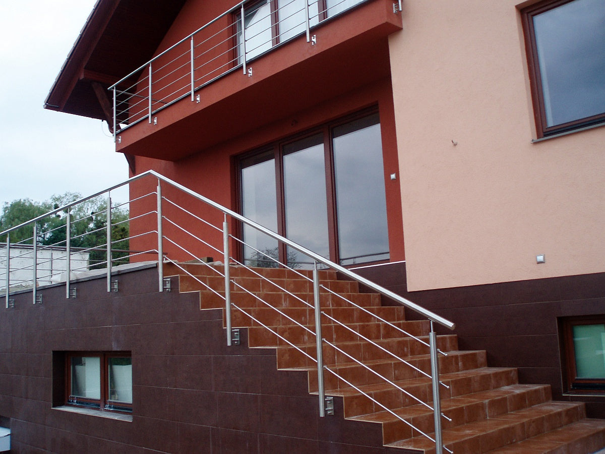 Nerezové zábradlí na schody, 1500x1000mm, BS