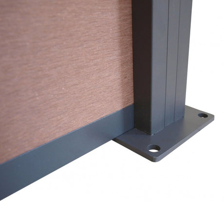 Hliníková příčka spodní/dekorativní, 1820mm antracit pro WPC plotové desky