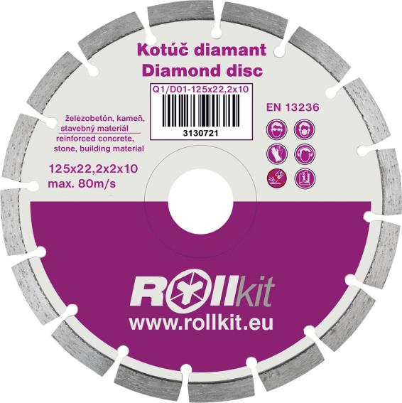Kotouč diamantový 125x22,2x10mm