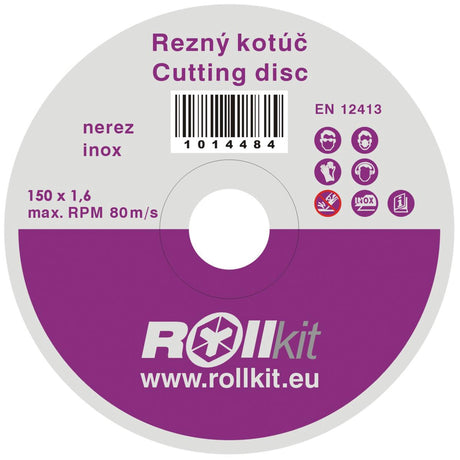 Řezný kotouč na nerez, D150, d22,2 , t1,6mm
