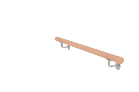 Dřevěné madlo buk a nerezové držáky, L1200mm