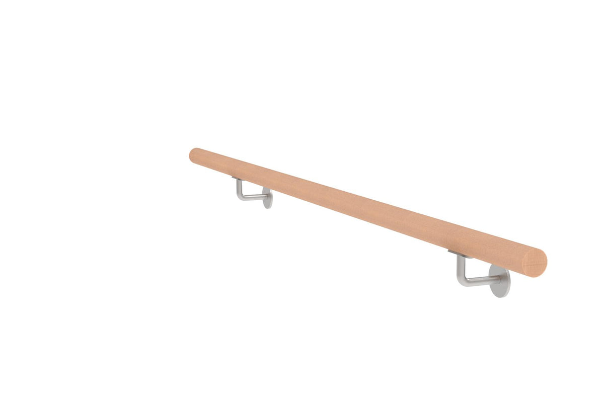 Dřevěné madlo buk a nerezové držáky, L1600mm