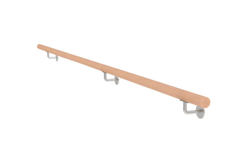 Dřevěné madlo buk a nerezové držáky, L3000mm