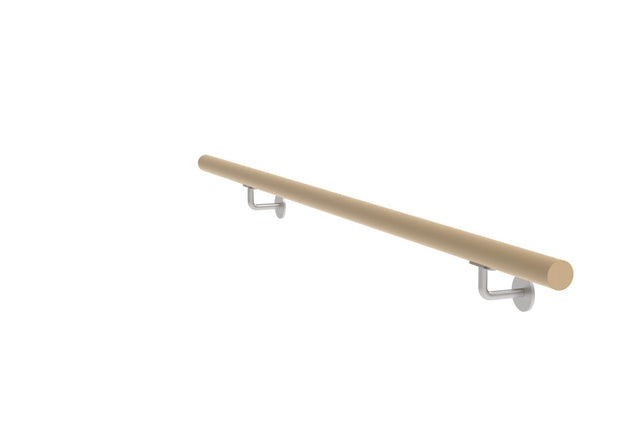 Dřevěné madlo dub a nerezové držáky, L1600mm