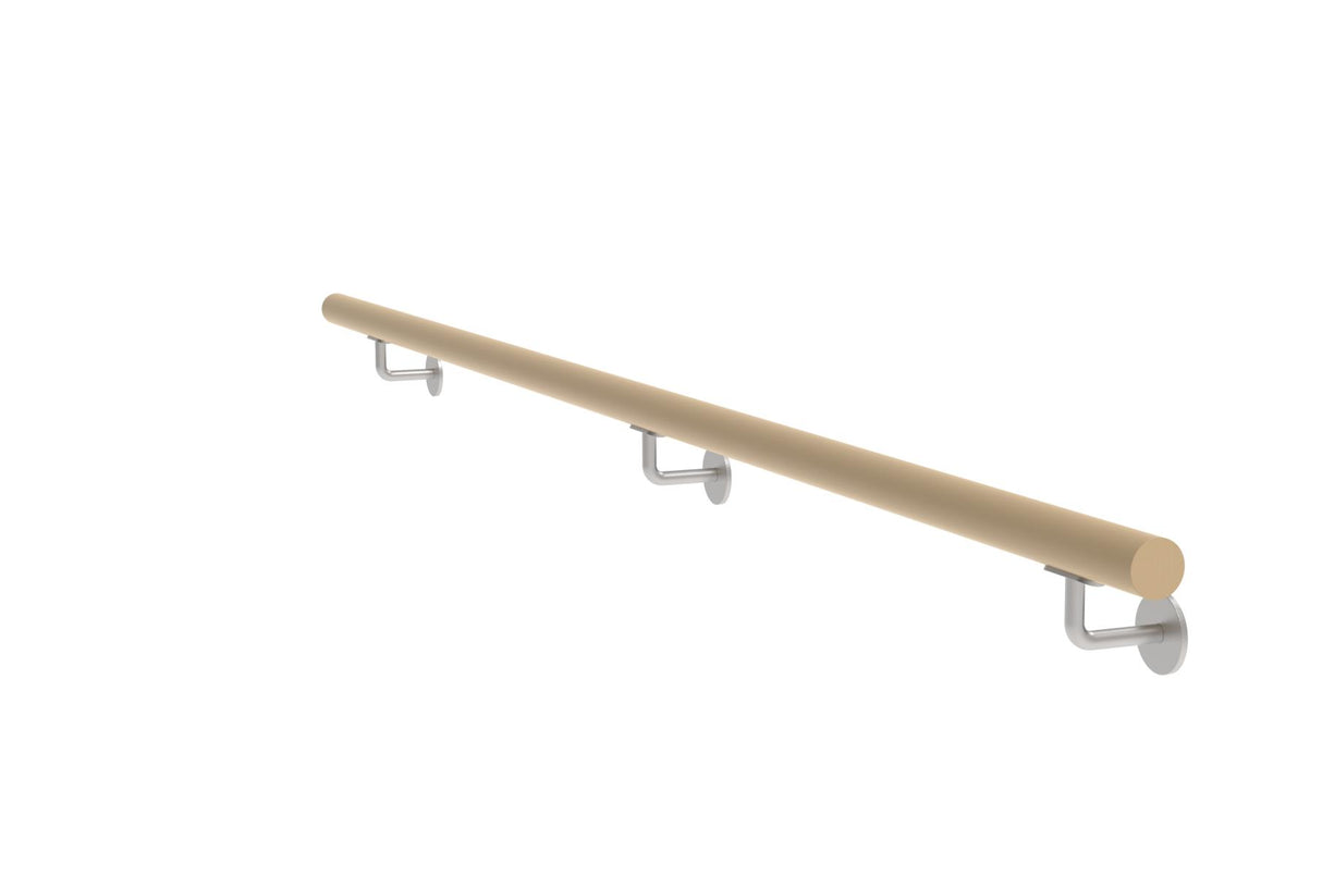 Dřevěné madlo dub a nerezové držáky, L2000mm