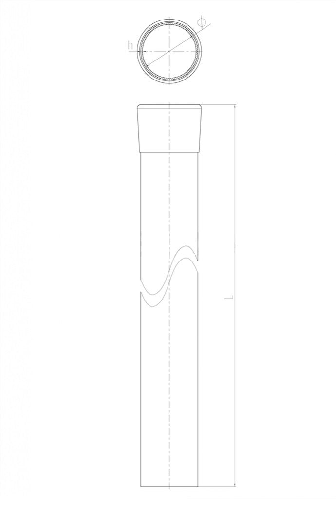 Sloupek "H" ZnPVC RAL 6005 D48mm, 1750x1,5mm