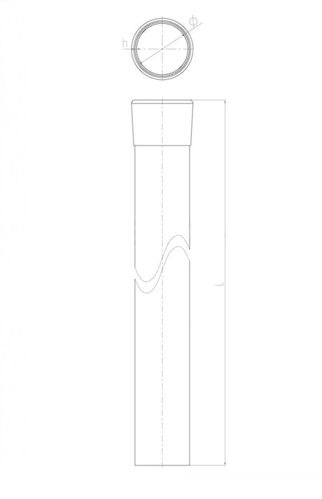 Sloupek "H" ZnPVC RAL 7016 D48mm, 2500x1,5mm